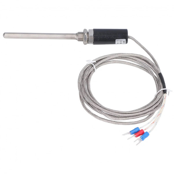 Thermocouple PT100 Cảm biến nhiệt độ PT100, đầu dò phi 7 dài 100mm 200mm 300mm dây dài 2m cảm biến nhiệt độ -50 420℃ -